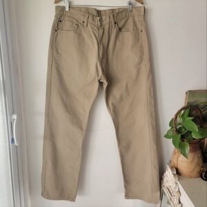 Levi's 505 Men's Regular Straight Leg Tan Pants Size W36 L30